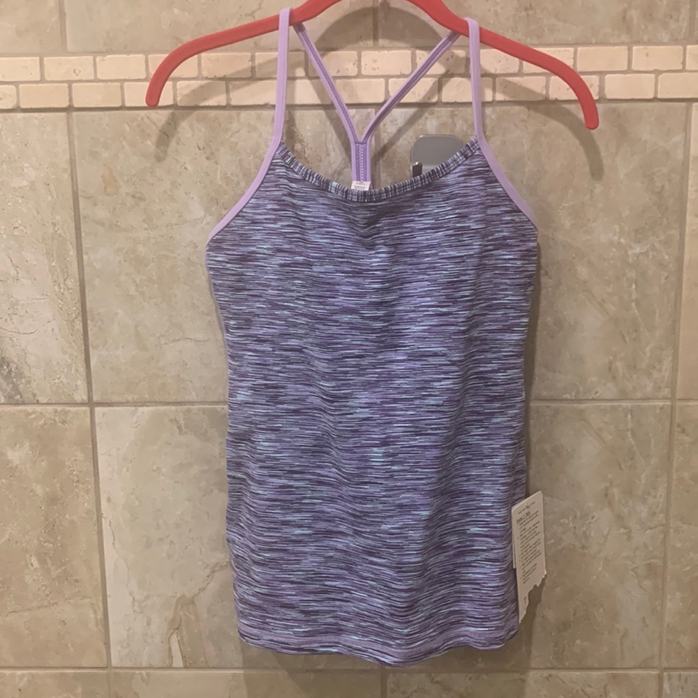 NWT Lululemon purple heathered athletic top